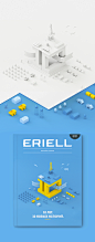 Eriell 10 years : 3d illustration to celebrate a 10th anniversary of oil company