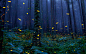 General 3360x2100 fireflies forest