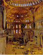 John Singer Sargent's Sketch of Santa Sofia jssgallery.org685 × 878Buscar por imagen View of the Interior of Santa Sophia, Istanbul 1891 GASPARD FOSSATI - Buscar con Google: 