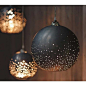 ASTRAL LIGHTS  These pendant lights are light a starry night. via Outdoor Lighting