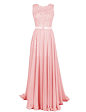Dressystar Long Chiffon Formal Prom Gowns Lace Appliques Bridal Bridesmaid Dresses | Amazon.com