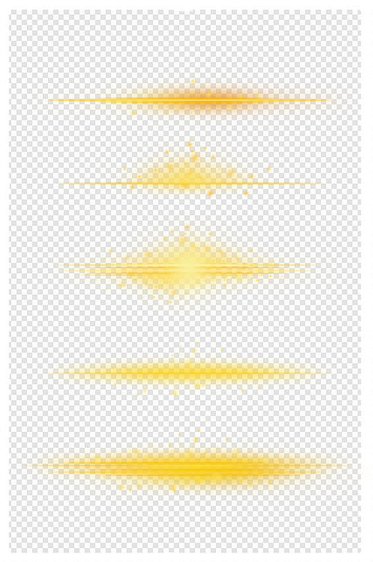 发光金色透明光效果集镜头耀斑闪光线-众图...