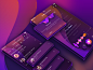 WeChat Small Program Design-3 pop popup list music icon mobile animation wet apple web purple gradient sound dubbing recording android ios ux ui app