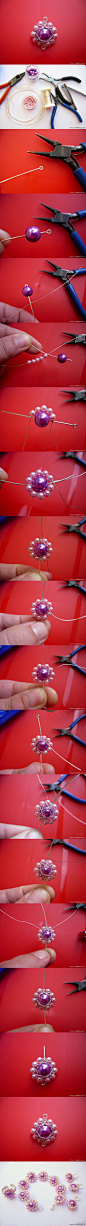 #绕珠#如果觉得光有珠子很单调，可以这样绕一圈，这个技法很有用，记下吧。