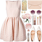 A fashion look from July 2014 featuring sleeveless empire waist dress, champagne shoes and genuine leather purse. Browse and shop related looks.