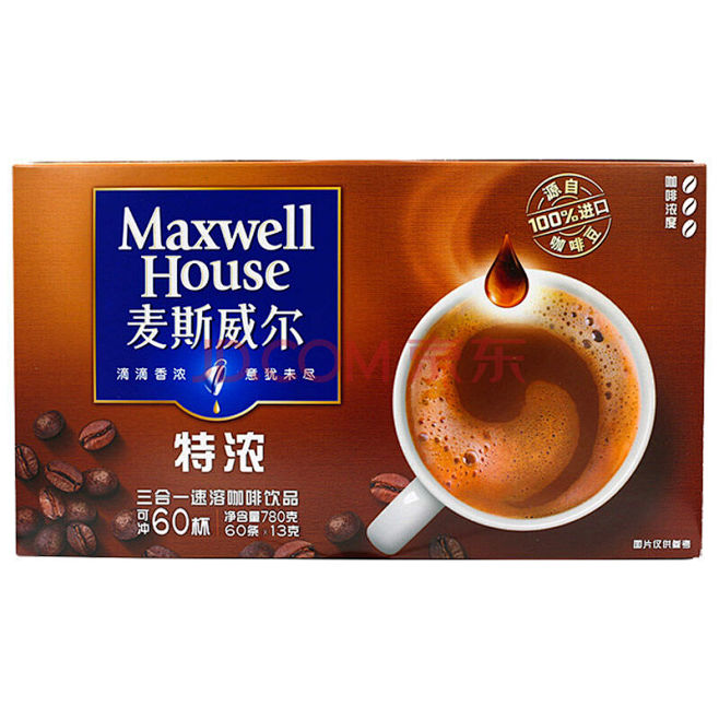 【京东超市】麦斯威尔特浓速溶咖啡60条（...