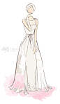 【时尚婚纱手绘】黑白线条勾勒的岂止是白纱 婚纱礼服 服饰风尚 素材 手绘插画