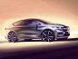 Skoda Enyaq iV Coupe Design Sketch Render