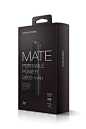 MATE / 2800mAh Power Bank : "Mate" is a power bank for mobile devices with LED lighting function, and it’s different from normal tube-shaped ones which not easy to fix on desk due to we apply triangular prism tube to prevent it from dropping or 