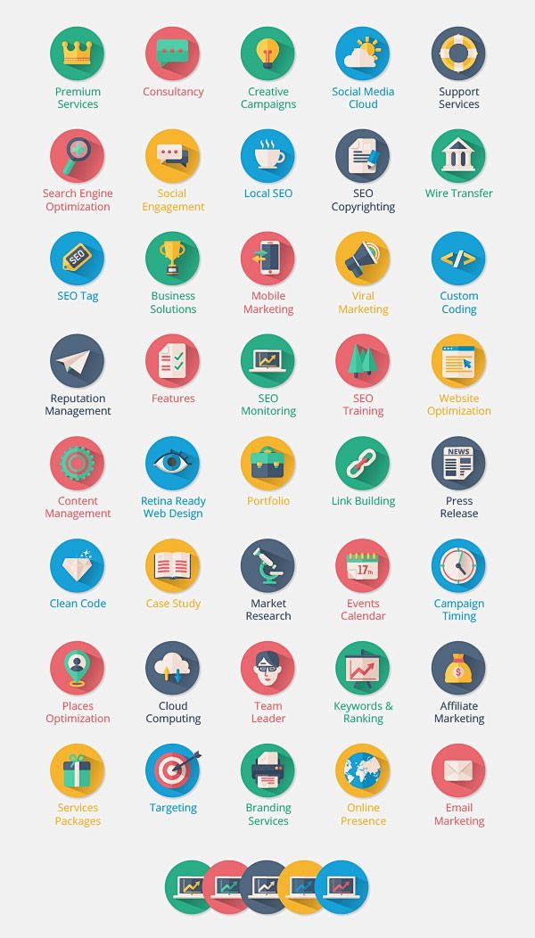 Shady SEO Icon Set -...