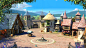 Unfinished Disney game level, Craig Voigt : Yet another unfinished piece I did in Maya while at Disney Interactive (I did most of this, but not all). It's a Fantasyland type village for a MMP social game for kids that I worked on for over a year. I was go