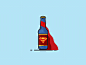 If Superheros were drinks! flat design illustration flat design branding loop illustrator 2d superhero vectorart gif animation iconography vector icon cocktail alcohol drinks beer superman