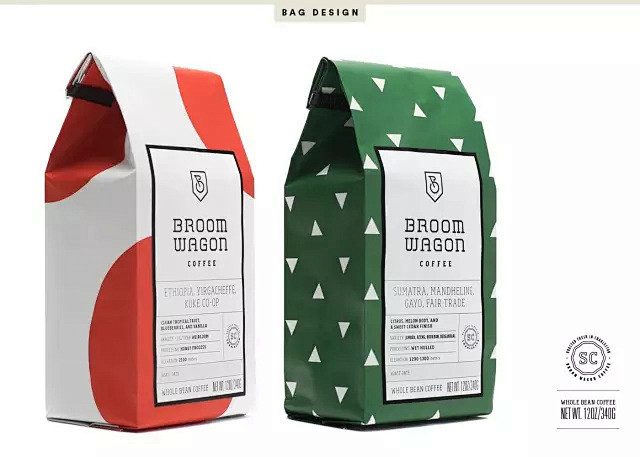 Broom Wagon烘焙咖啡品牌和包装...