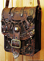 Astounding steampunk leatherwork bags and books - Boing Boing