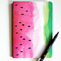 UNDER $15: Watermelon blank notebook. Shop now at www.hardtofind.com.au: 
