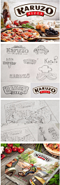 Karuzo Pizza. Logo and packing design. on Behance