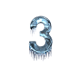 3D冰冻结冰冰块效果立体字体英文字母PNG免抠装饰元素PS设计素材
