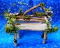 OOAK Lily of the Valley Miniature Fairy Garden Bench on Etsy, $22.50