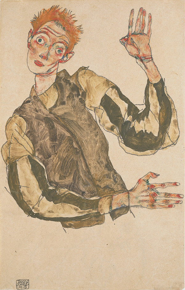 席勒Egon Schiele高清油画图片...