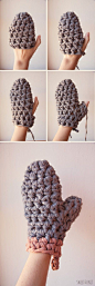 Crochet XXL Glove - Tutorial (Spanish) ❥ 4U // hf