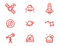 Simple Space Icons - 图标 - Sketch It's Me#sketch# #sketch素材# #icon#