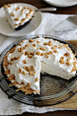 Salted Caramel Peanut Butter Cream Pie | Girl Versus Dough