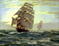 Montague Dawson 美国传奇海洋画家（1895年-1973年）