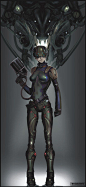Cybergirl Picture  (2d, sci-fi, cyberpunk, cyborg, girl, woman)