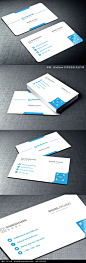 蓝色企业二维码名片AI素材下载_商业服务名片设计模板