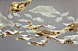 The Leaf installation.  Fired glazed lit ceramic.  Haberdashery Ltd | FBC London: 