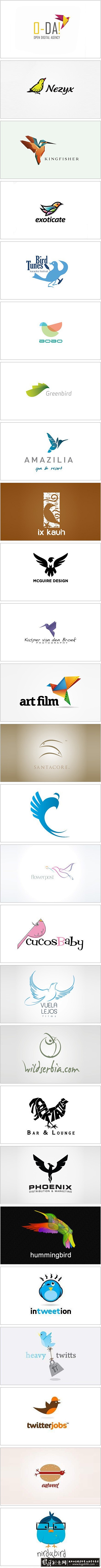 标志logo 可爱的鸟元素Logo设计灵...