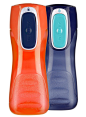 Amazon.com: Contigo AUTOSEAL Trekker Reusable Kids Water Bottle, 14oz, Navy and Nectarine, 2-Pack: Kitchen & Dining