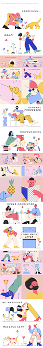 Illustrations set for icon8 on Behance