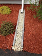 Downspout water run off - Keeps mulch in flower bed - Gardening Designing: 