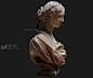 伯爵夫人阿曼达胸像，头像半身像，女人石膏像雕像青铜像雕塑，古罗马希腊雅典宗教神话 - 雕塑3d模型 3dsnail模型网