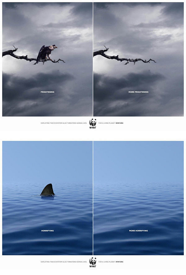 WWF公益广告：哪边更可怕？_广告创意_...