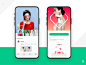 Yiko UI social interactive make friends interface entertainment diamond red anchor girl live app ui