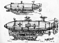 WWII Zeppelin Aircraft Carrier, longque Chen : These sketches belongs to a project I did with my friends almost 5 years ago, he is a genius model maker, we were plan to redesign those WWII metal monsters and then modeling them. These are Zeppelin Aircraft