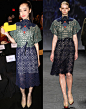 蒋梦婕 Vivienne Tam
蒋梦婕身着Vivienne Tam2014秋冬古典镂空蕾丝LOOK，梳高马尾宣告年轻本色。