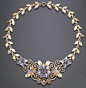 Moonstone, Diamond and Bi-Colored Gold Necklace,  Tiffany & Co, 1950s,  Christie’s