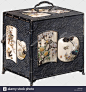 Stock Photo - A Japanese shibayama-inlaid cabinet case, probably made by the Koike Art Shop, Yokohama ca. 1875 - 1900 The outer surfaces of em : Download this stock image: A Japanese shibayama-inlaid cabinet case, probably made by the Koike Art Shop, Yoko