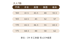 草莓屋采集到尺码表