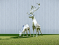 现代雕塑小鹿 动物雕塑 小鹿雕塑