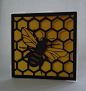 Paper cut  Honey bee and comb Silhouette by ParadisePapercraft