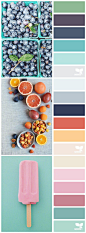一份超棒的夏日清爽颜色搭配表！生活中及设计当中都能用到，实用需转！#素材推荐# ​​​​