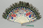 18至19世纪，中国出口西方国家的羽扇，现藏于美国波士顿博物馆。(5F19F)