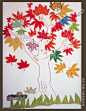寄给冬天的明信片－枫叶   毕加索小童班 - 金贝创意儿童绘画空间 - 画心