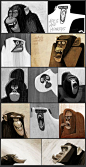 Apes and Monkeys by Sukanto Debnath, via Behance #character #illustration #design #animals