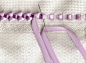 Braided ribbon and vagonite  Insertion lace with silk ribbon and then whip stitched - makes a great embellishment.