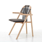 Wooden restaurant chair with armrests UNAM 02 C by Very Wood